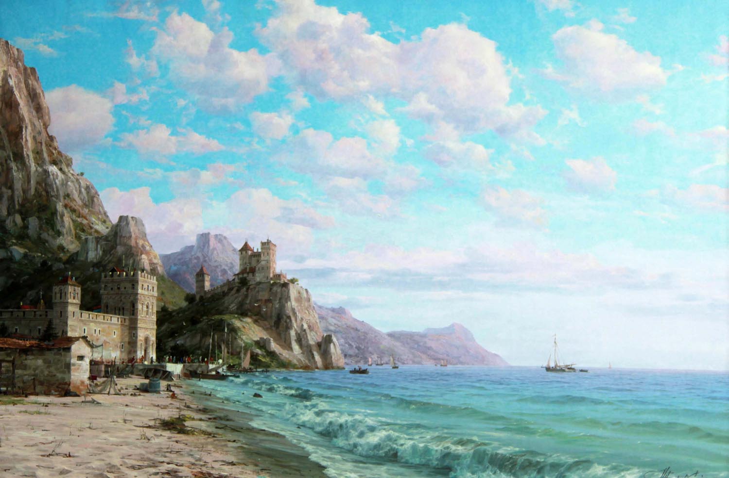 Chernenko-015-sea_rock_castle_tower_ships-b