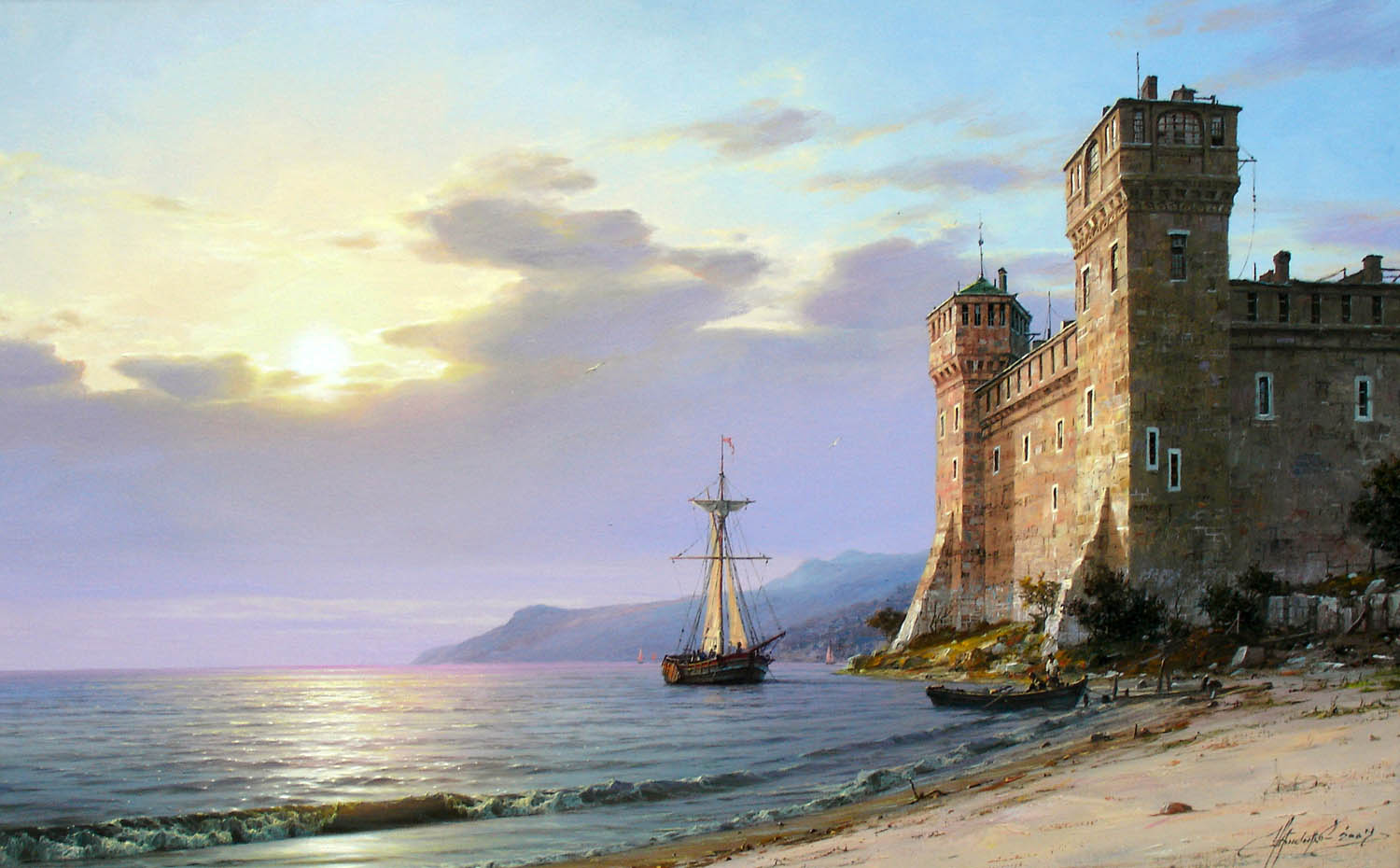 Chernenko-064-sea_ship_boat_castle_wall-b