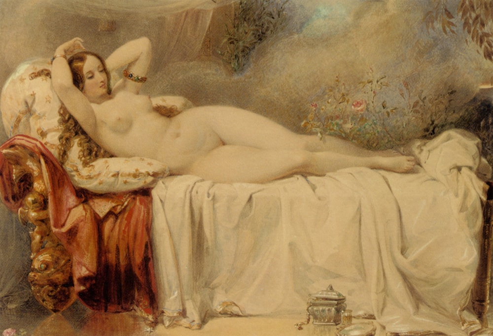 Corbould_Edward_Henry_Odalisque_1841_pencil_and_watercolor-huge