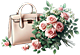 This_gouache_painting_depicts_an_exquisite_bouq1uet_of_pink_r-Photoroom