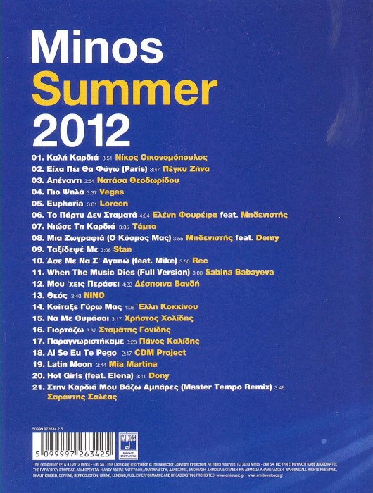Minos Summer 2012-back