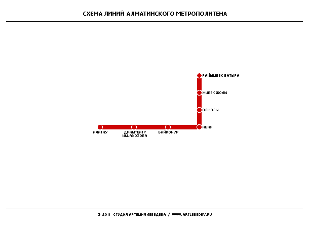 Схема алматинское метро