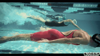 Ускорение на соревнованиях по плаванию