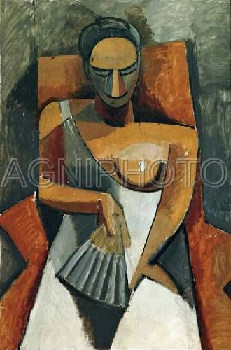Пикассо, Пабло Женщина с веером (После бала)