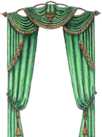 зелёные шторы