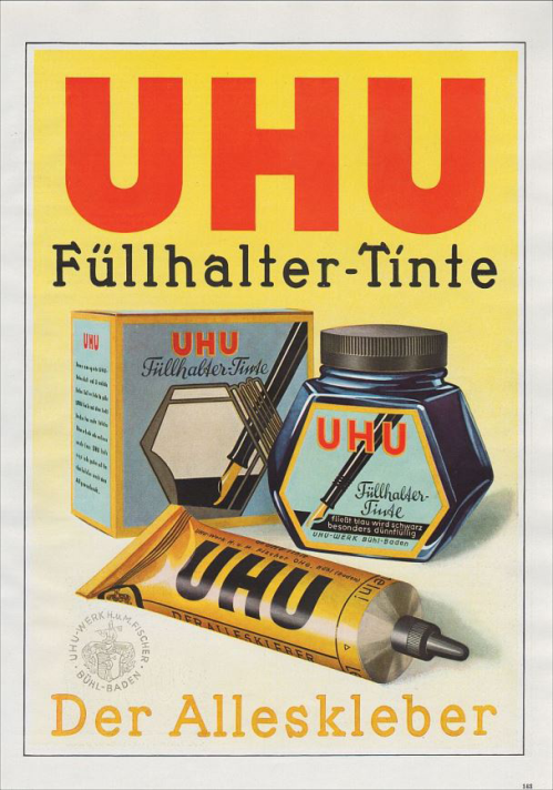 Füllhalter Tinte Alleskleber UHU Werk Bühl Baden