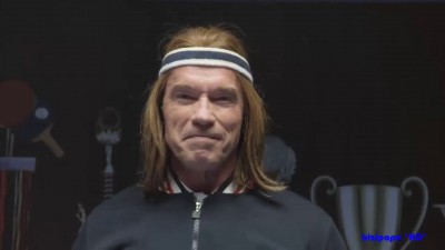 Arnold Schwarzenegger Plays Ping Pong For Bud Light || Supe