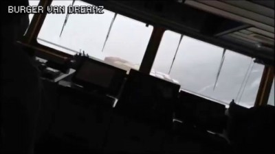 Container Ship Taking 40 Degree Roll in North Atlantic
