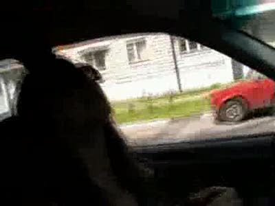 Девушка за рулем! неожиданный финал!