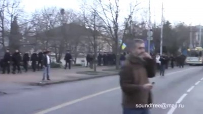 Милиция защищает "гостей" от Севастопольцев