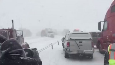 Wyoming I-80 Crash While it Happens
