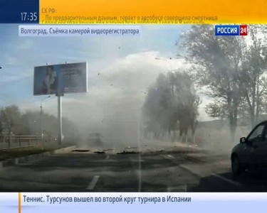 Момент взрыва в Волгограде 21.10.13