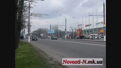Кортеж Януковича в Николаеве
