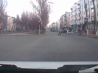 Енакиево- авария на перекрестке пр.Металлурга и Ленина