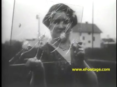 Испытание пуленепробиваемого стекла в 1932 году