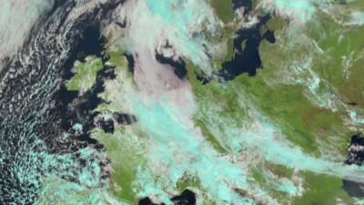 First 2.5 minute rapid scan test from Meteosat-8 - RGB/IR composite
