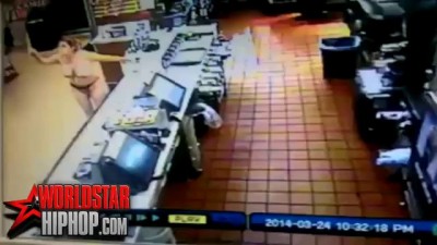 Naked Woman Is On One, Tearing Up A McDonalds In St. Petersburg