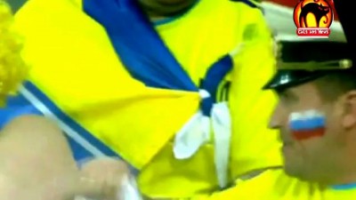 Украинец и Русский на матче Франция-Украина EURO 2012