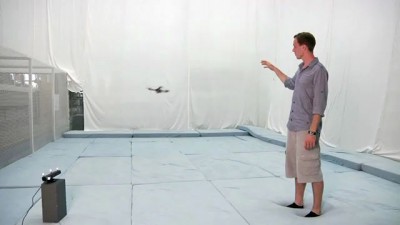 Interaction with a Quadrotor via the Kinect