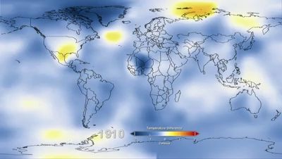 Аномалии глобальной температуры 1880-2012