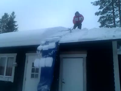 Чистка крыши от снега