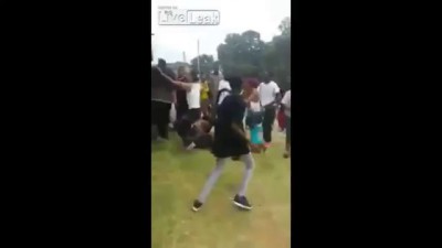 100 pepole involved in fight