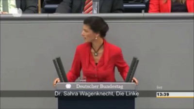 Скандал в Бундестаге. Сара Вагенкнехт обвинила Меркель и Обаму в разжигании войны