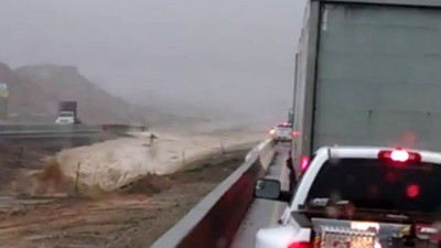 flash flood on i-15 30 miles north of las vegas