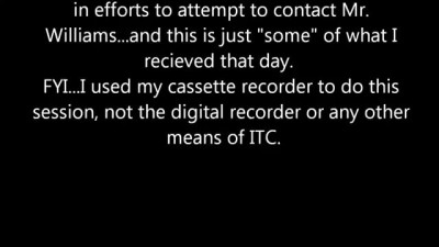 REACHING OUT TO ROBIN WILLIAMS THRU EVP!!!