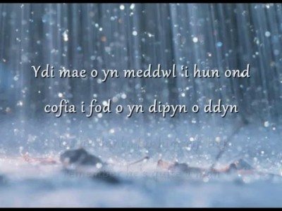 Glaw - Meinir Gwilym (geiriau / lyrics)