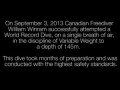William Winram 145m Freediving World Record (VWT)