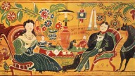 Семёнович Краснояров (1861—1943). Чаепитие с хозяйкой (Быт