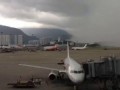 Hong Kong Airport under Black Rainstorm Warning Signal 黑雨下的香港機場