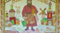 . Музей деревянного зодчества. Панельная доска с город?