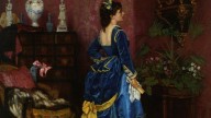Toulmouche,_Auguste-__La_Robe_bleue_