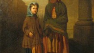 Manner_of_Eastman_Johnson_-_A_Portrait_of_a_Mother_and_Daughter