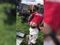 Beekeeper Drops Trousers To Sit On Bee Swarm