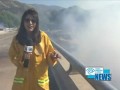 Reporter Soaked By Helicopter