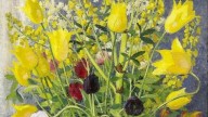 с жёлтыми тюльпанами