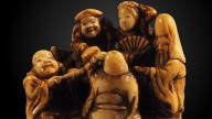 , изображающие Семь богов удачи на выставке в Историче?