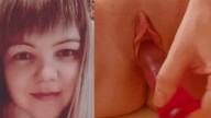 The face of Juicypussy2288 and her masturbation with a 8‑inch dildo