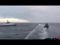 Таран украинского корабля сторожевиком ФСБ! Полное видео