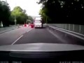 Road raging truck driver backs into cammer