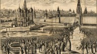 гравюра XVII в. На первом плане - Храм Василия Блаженного