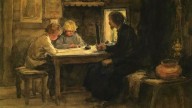 уроке грамоты у дьячка, 1913