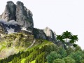 2 горы лес пальма