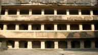 Ellora_Caves,_India,_Facade_of_ancient_Buddhist_temple,_Cave_11