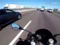 Driver Throws Bottle at Motorbike Rider