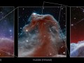Сравнение фотографий "Horsehead Nebula" трёх телескопов Эвклид-Хаббл-Джеймс Уэбб