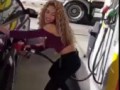 Hot Girl Dancing At The Petrol Station